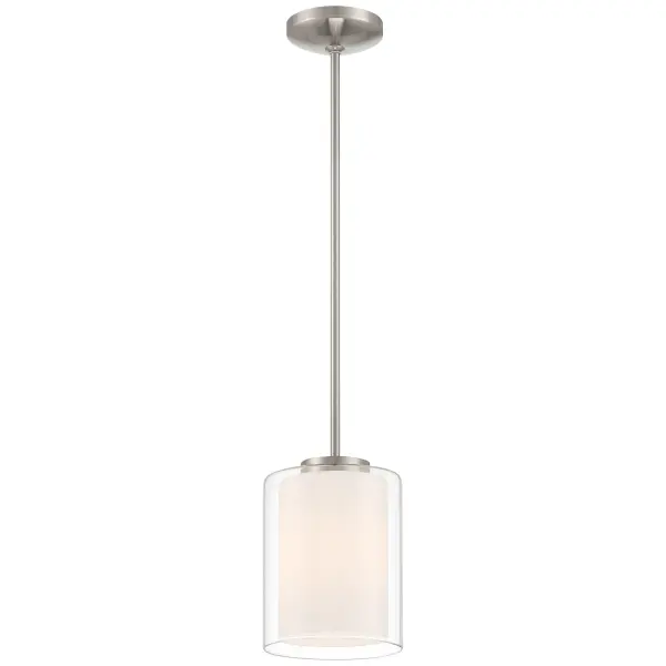 The Seville Pendant offers clean contemporary styling with a brushed steel finish. Its 10-foot adjustable cord provides installation flexibility, while dimmable capability allows for customized ambiance in any space.