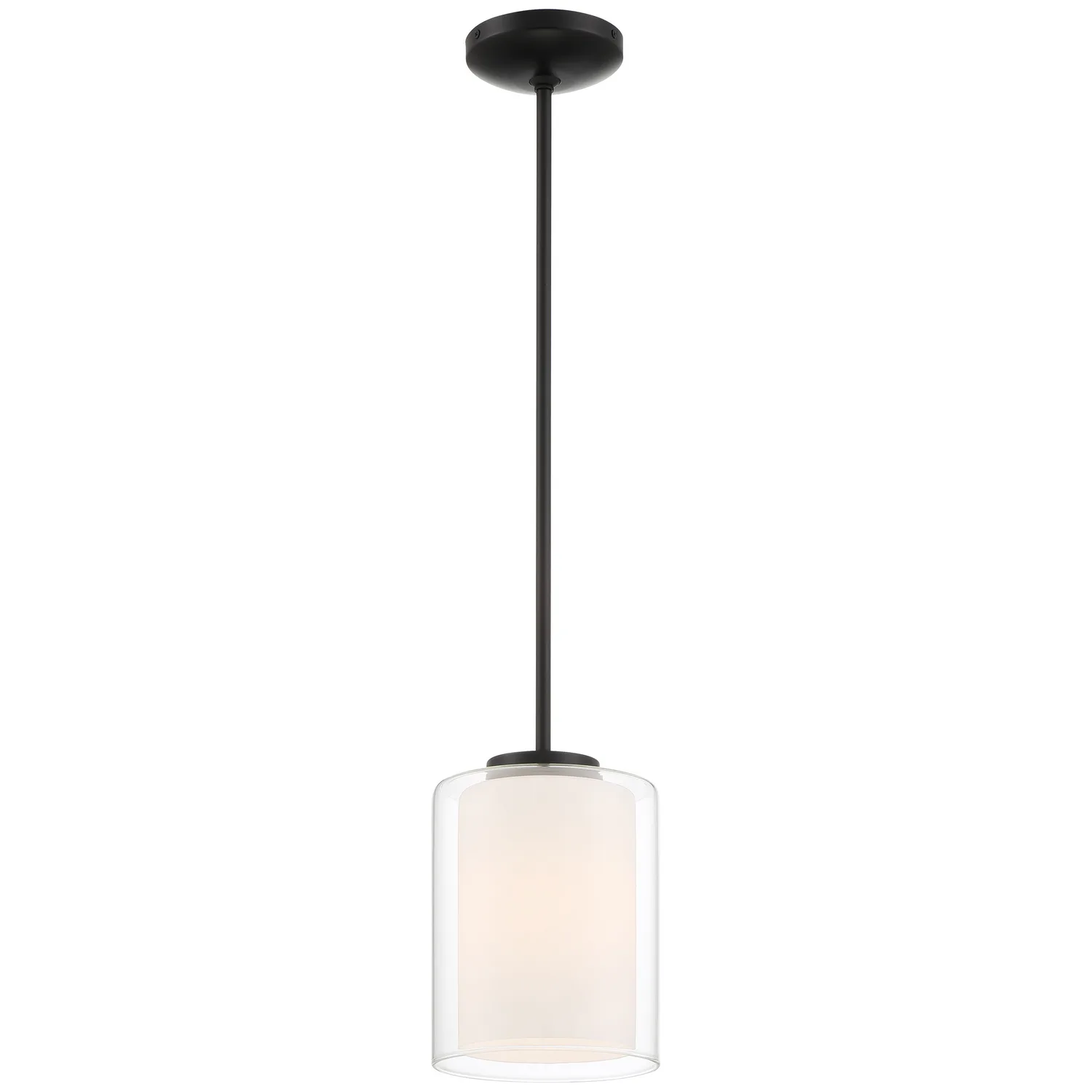 Seville One Light Pendant in Matte Black