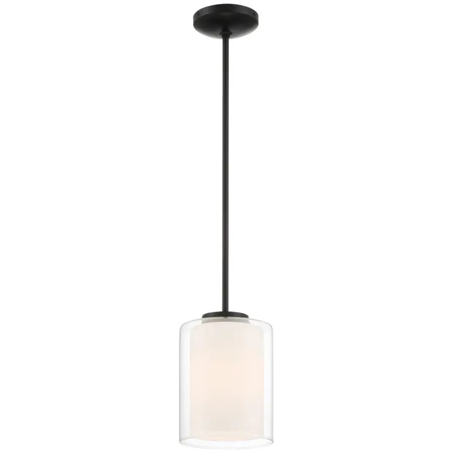 Seville One Light Pendant in Matte Black