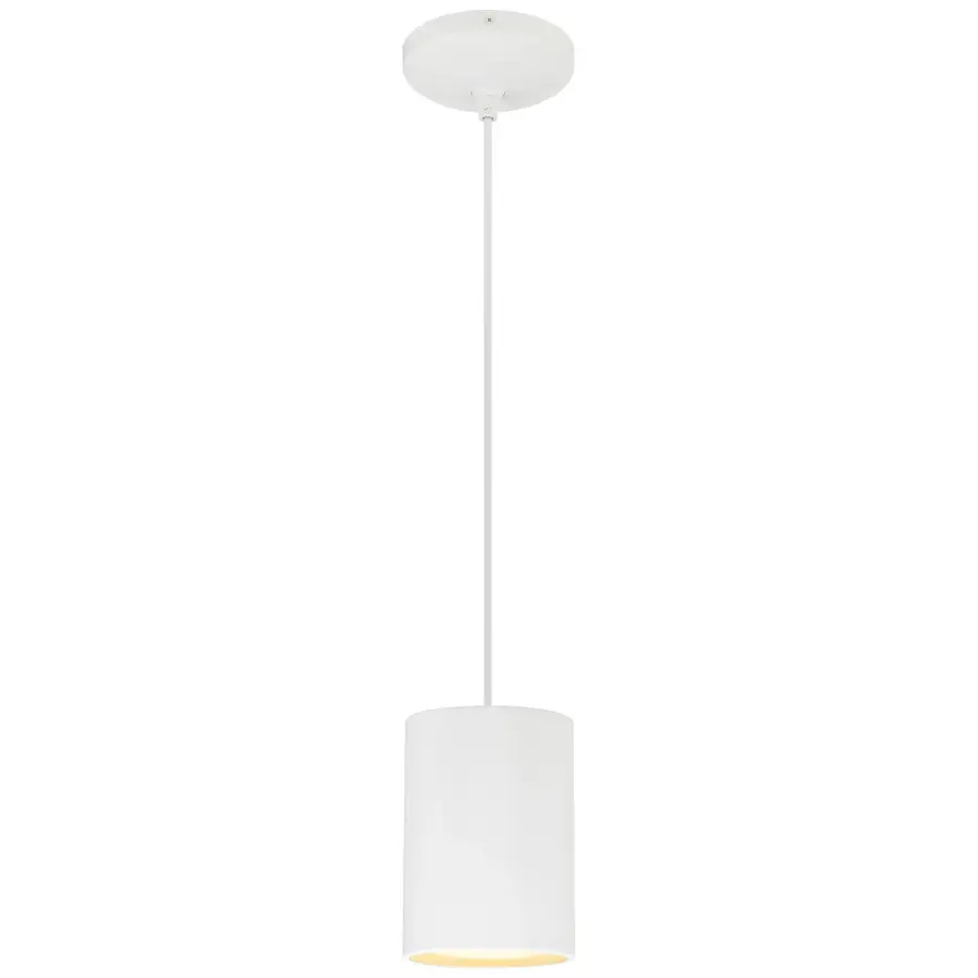 Pilson One Light Pendant in Matte White