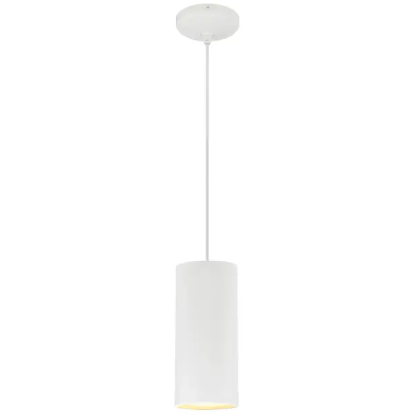 The Pilson LED Pendant offers energy-efficient integrated lighting in a sleek matte white finish. Its compact 10.5-inch profile makes it ideal for smaller spaces, task lighting, or multiples in a row.
