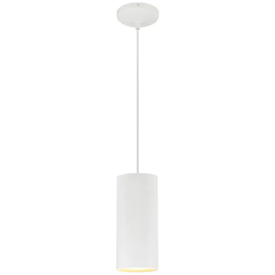Compact Modern LED Pendant with Clean Matte White Finish