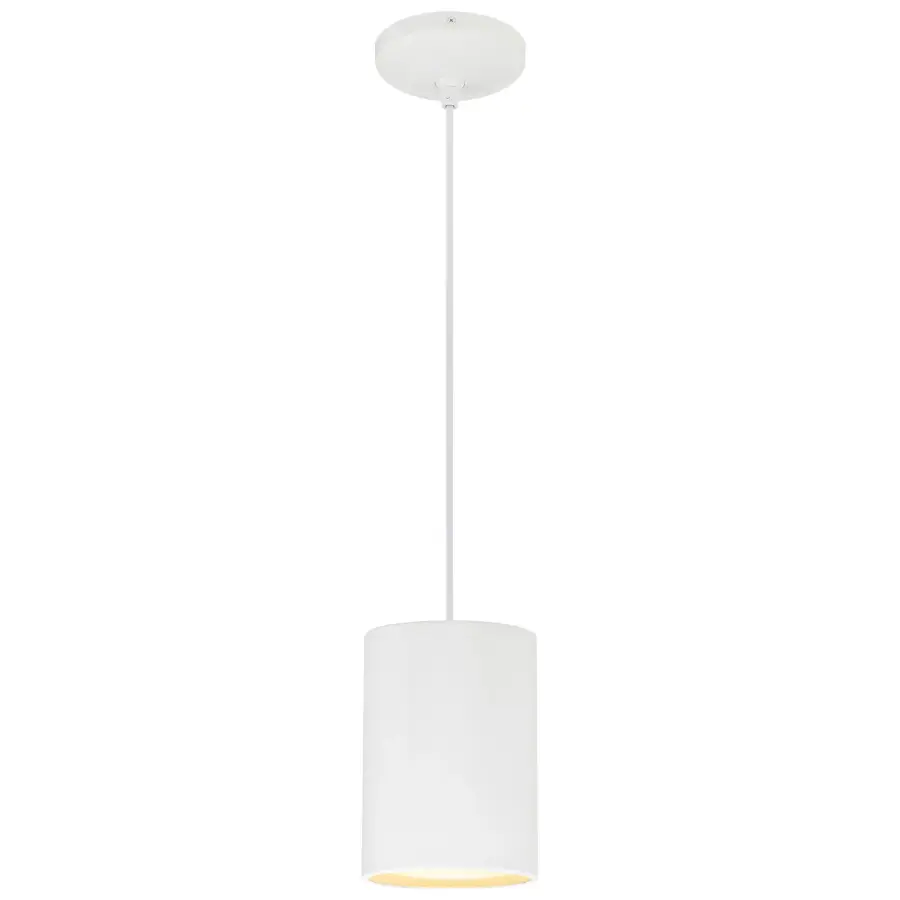 Compact Modern LED Pendant with Clean Matte White Finish