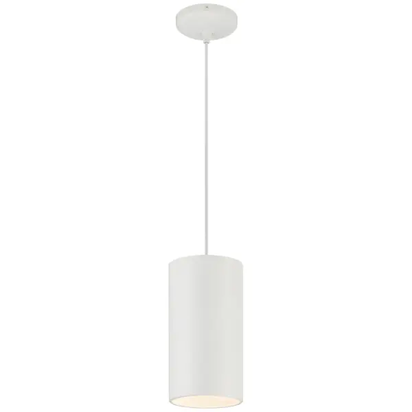 Clean Contemporary Pendant with Versatile Matte White Finish