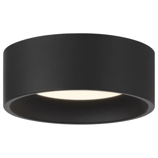 Collection: Bongo Finish: Black Glass: Acrylic Lens Width: 5.50" Height: 2.00" Canopy: 5.5" Bulbs Included Number of Bulbs: 1 Maximum Wattage: 8.00 W Bulb Base: SSL Light Source: DLED Light Output: 800.00 lm Dimmable Voltage: 120.00 V Material: Steel Safety Listing: ETL Safety Rating: Damp Title 24 LED