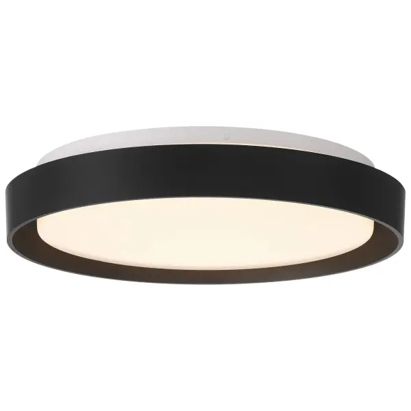 Collection: Lumea Finish: Matte Black Glass: Acrylic Lens Width: 15.50" Height: 3.50" Canopy: 12.5"x1.25" Bulbs Included Number of Bulbs: 1 Maximum Wattage: 30.00 W Bulb Base: SSL Light Source: DLED Light Output: 2400.00 lm Dimmable Voltage: 120.00 V Material: Steel Safety Listing: ETL Safety Rating: Damp LED