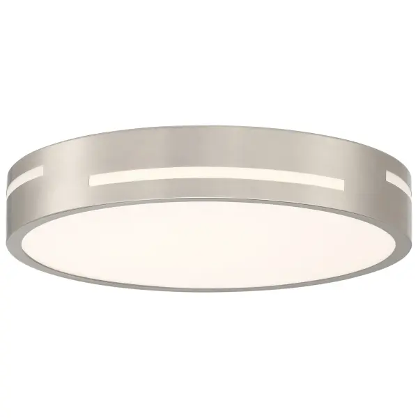 The Harmony LED Flush Mount combines contemporary styling with integrated LED technology, delivering 840 lumens of warm 3000K light. Title 24/JA8 compliant with excellent 90 CRI for accurate color rendering.