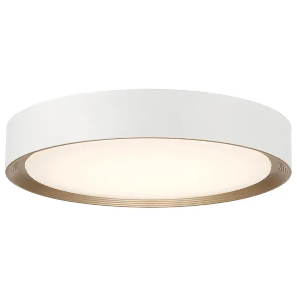 The Malaga LED Flush Mount delivers 2049 lumens of warm 3000K light through an acrylic diffuser, perfect for low-ceiling spaces. Title 24/JA8 compliant for California installations with integrated LED technology.