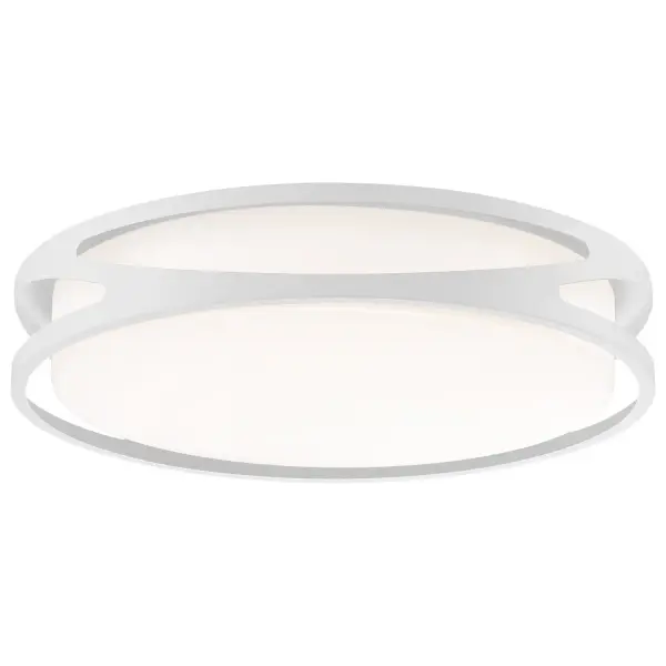 The Lucia LED Flush Mount delivers reliable, integrated LED lighting in a sleek white finish. Its low-profile design and acrylic diffuser provide even illumination ideal for hallways, bathrooms, and closets.