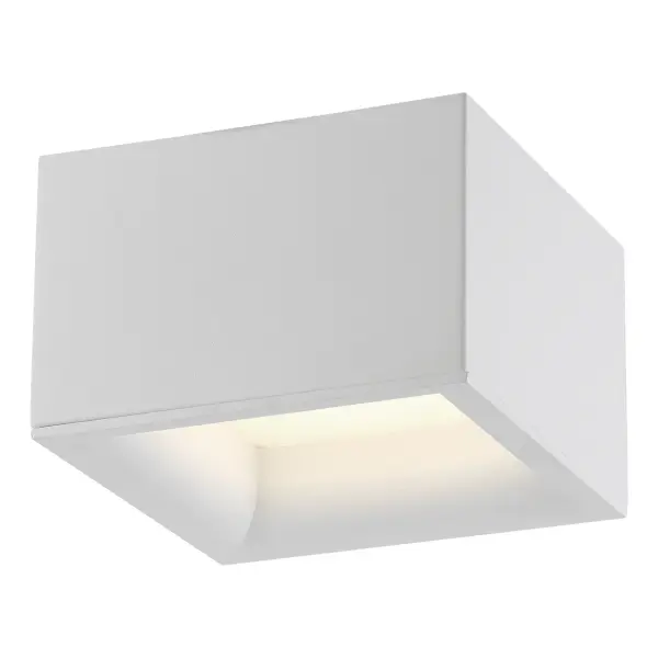 The Bloc LED Flush Mount delivers efficient, integrated LED lighting in a sleek white finish. Its compact 7.25" profile and contemporary design make it ideal for hallways, bathrooms, and closets where clean aesthetics matter.