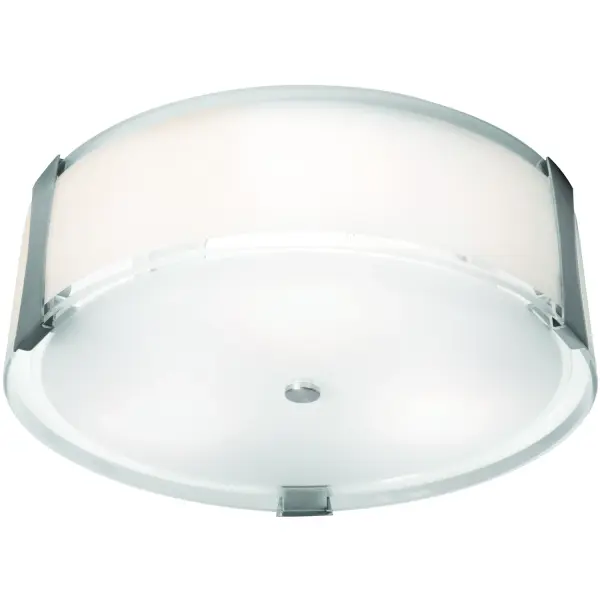 The TARA flush mount combines contemporary styling with practical functionality. Its 18-inch diameter and brushed steel finish deliver sophisticated illumination for rooms with standard ceiling heights.