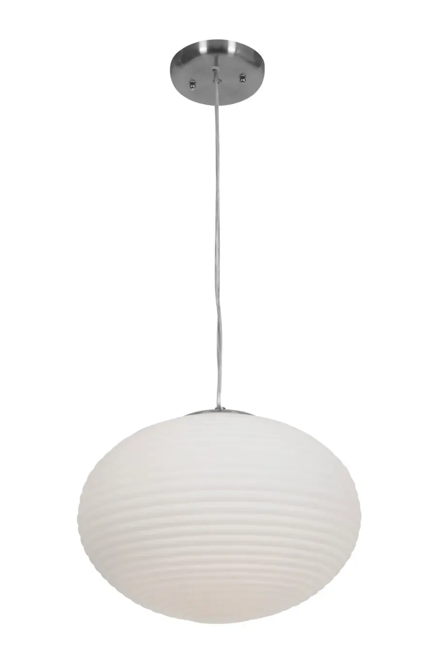 Callisto 2-Light Pendant in Brushed Steel
