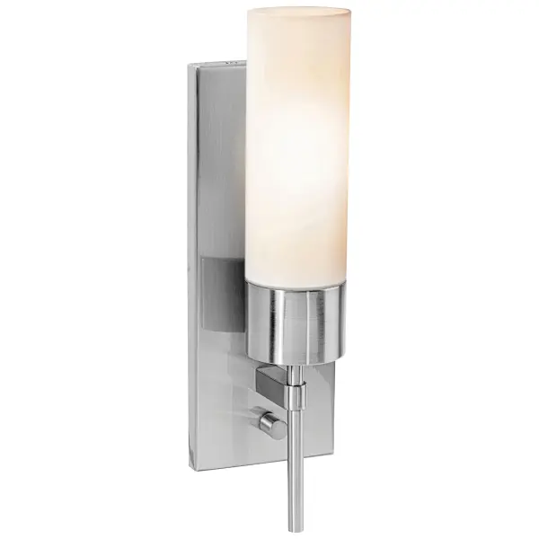 Iron 1-Light Wall Sconce in Brushed Steel