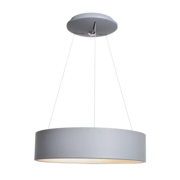 The Radiant LED Pendant offers a sleek, contemporary design with integrated LED technology in a compact 4.25" profile. Its gray finish and acrylic shade provide soft, efficient illumination ideal for smaller spaces.