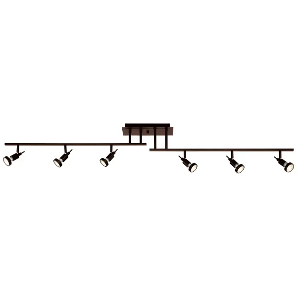 The Viper track rail delivers flexible, energy-efficient lighting with six adjustable LED heads. Perfect for task lighting or accent illumination, this 62-inch system offers excellent color rendering and Title 24 compliance.