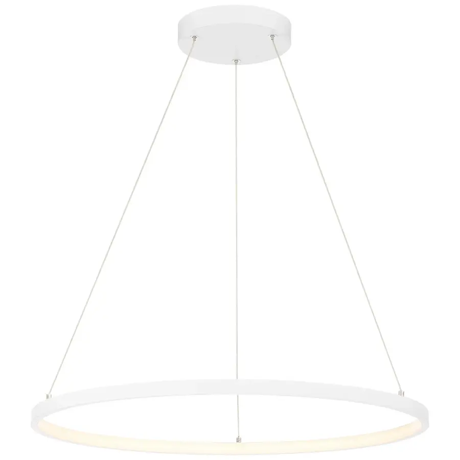 Anello LED Pendant in Matte White