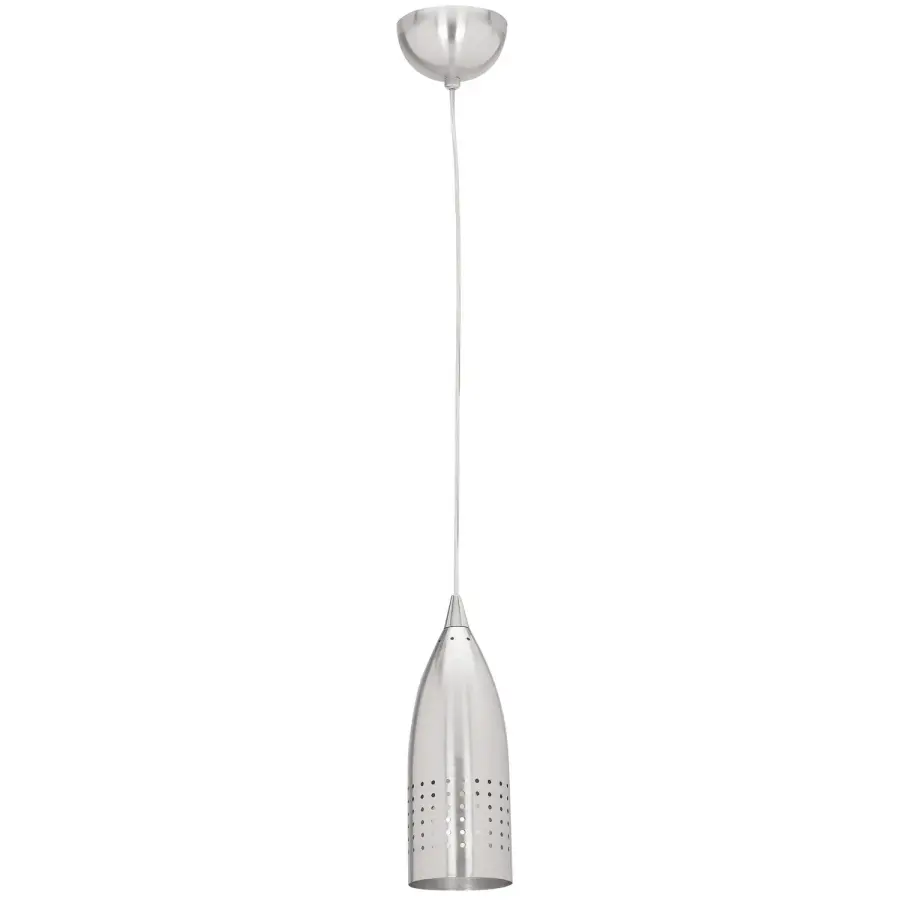 Tomahawk One Light Pendant in Brushed Steel