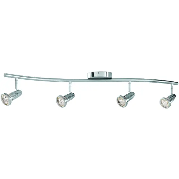 The Cobra track rail system delivers adjustable, directional lighting with a sleek brushed steel finish. Perfect for task lighting or accent illumination, this 4-light system offers flexibility to direct light exactly where needed.