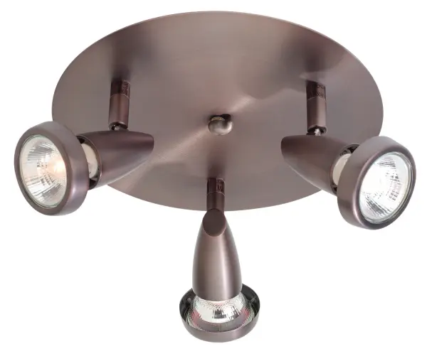 The Mirage cluster spot delivers flexible, directional lighting with three adjustable heads in a warm bronze finish. Ideal for highlighting artwork, task areas, or architectural features with precision control.