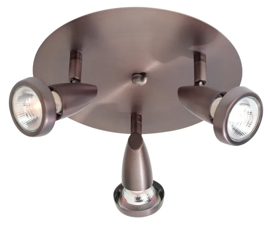 Mirage Three Light Cluster Spot in Bronze