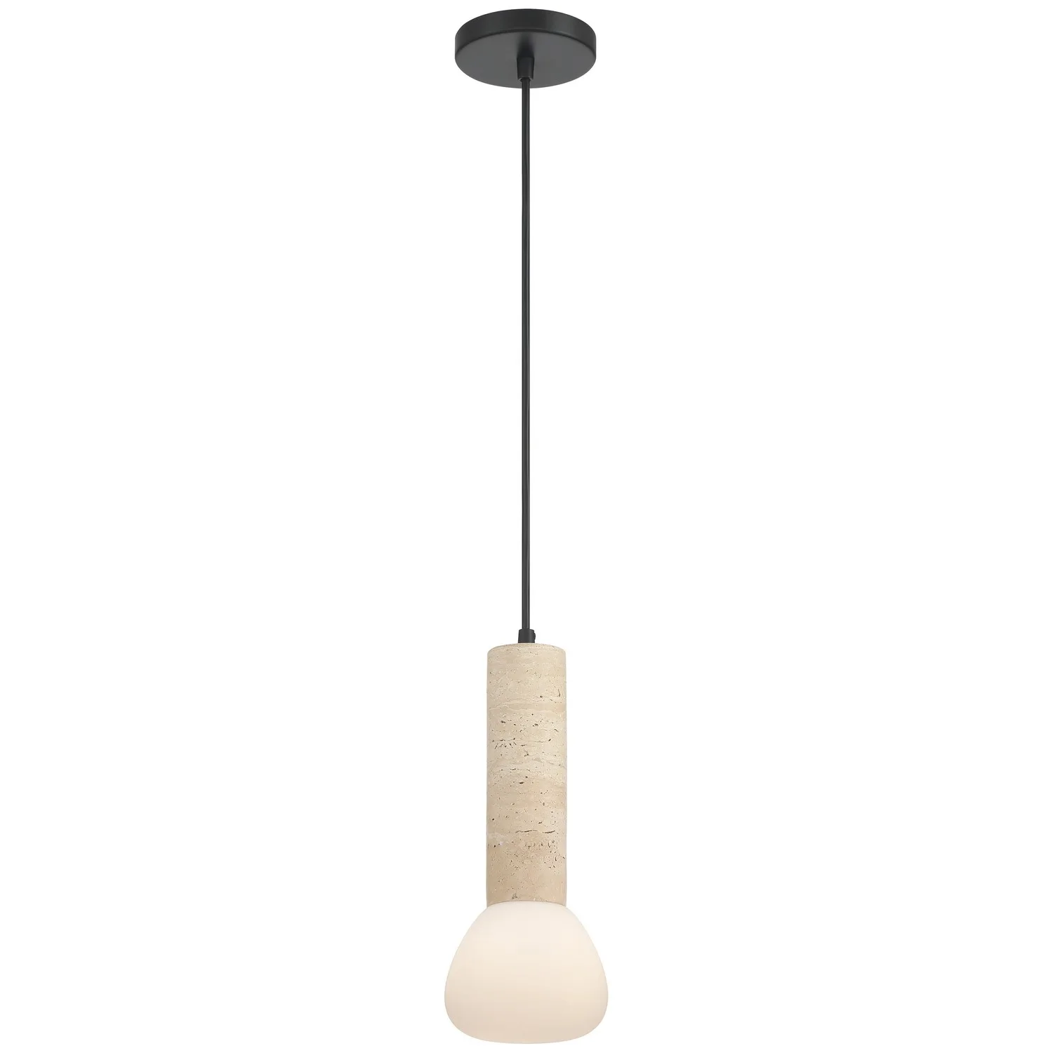 Stone LED Pendant in Travertine