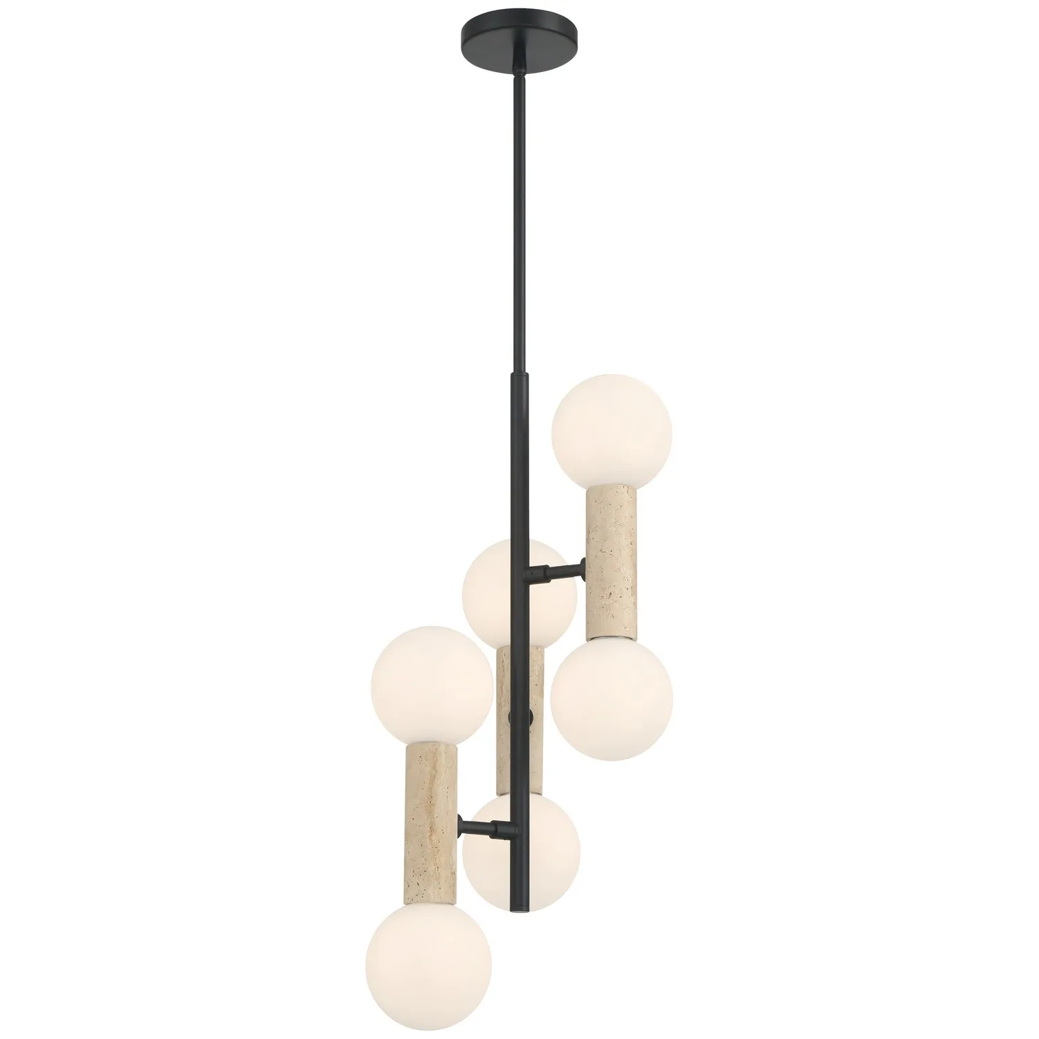 Stone LED Pendant in Travertine