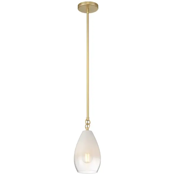 Collection: Ombre Finish: Antique Brass Glass: Clear Frosted Width: 6.00" Height: 12.00" Canopy: 4.75" Number of Bulbs: 1 Maximum Wattage: 60.00 W Bulb Type: A19 Bulb Base: E26 Light Source: INC Voltage: 120.00 V Material: Steel Safety Listing: ETL Safety Rating: Damp