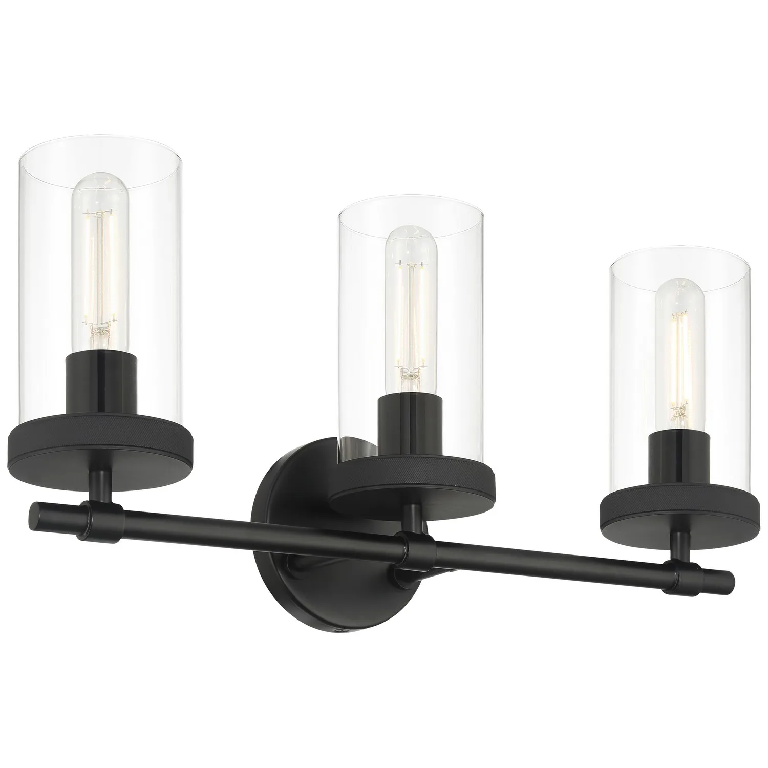 Lily Three Light Vanity in Matte Black
