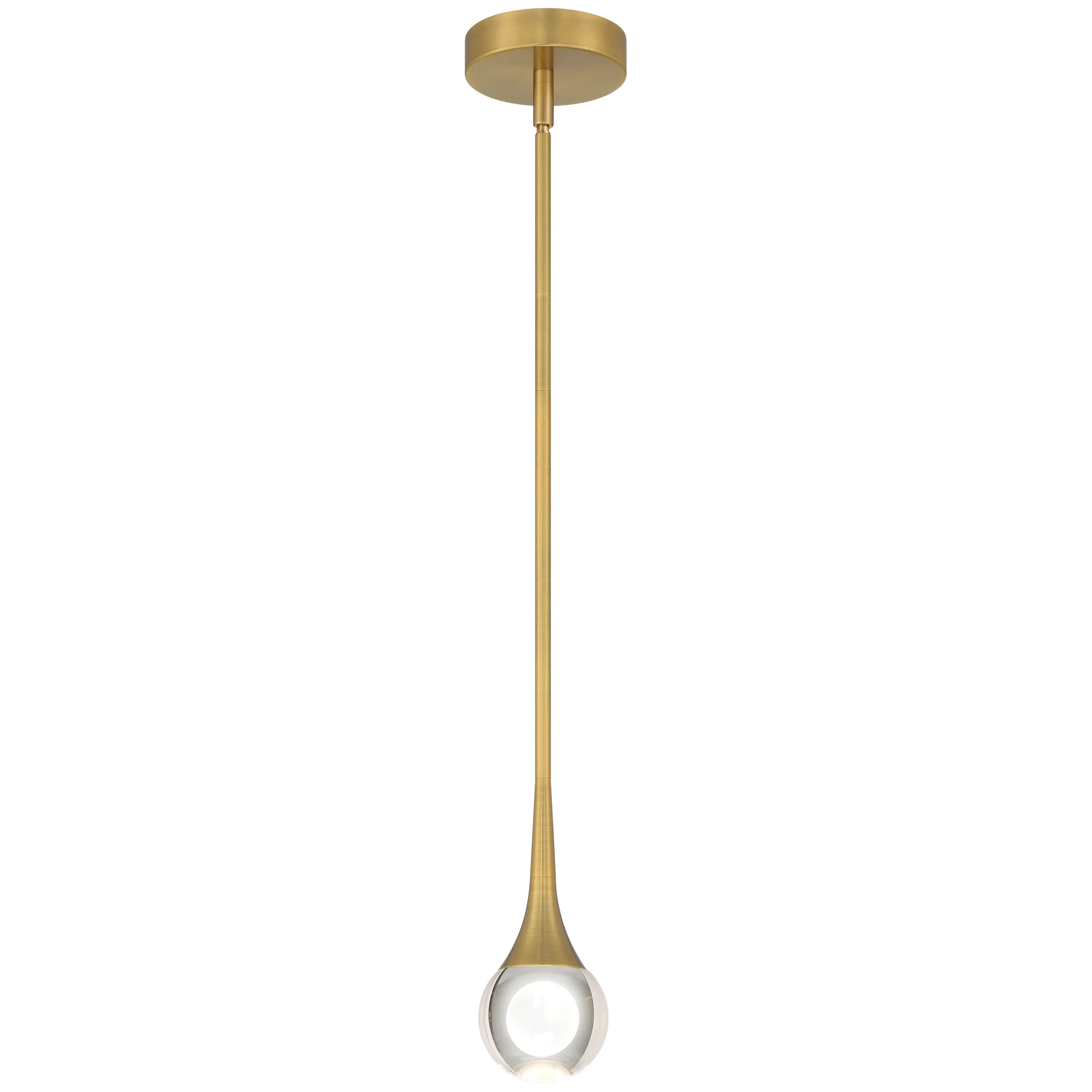 Georgia 3CCT LED Pendant in Antique Brushed Brass