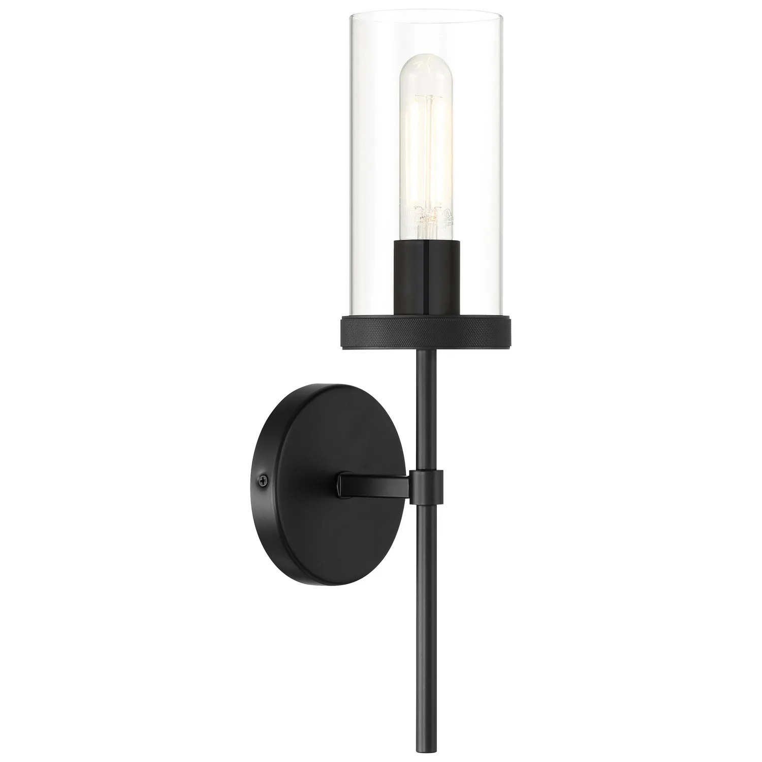 Lily One Light Wall Sconce in Matte Black