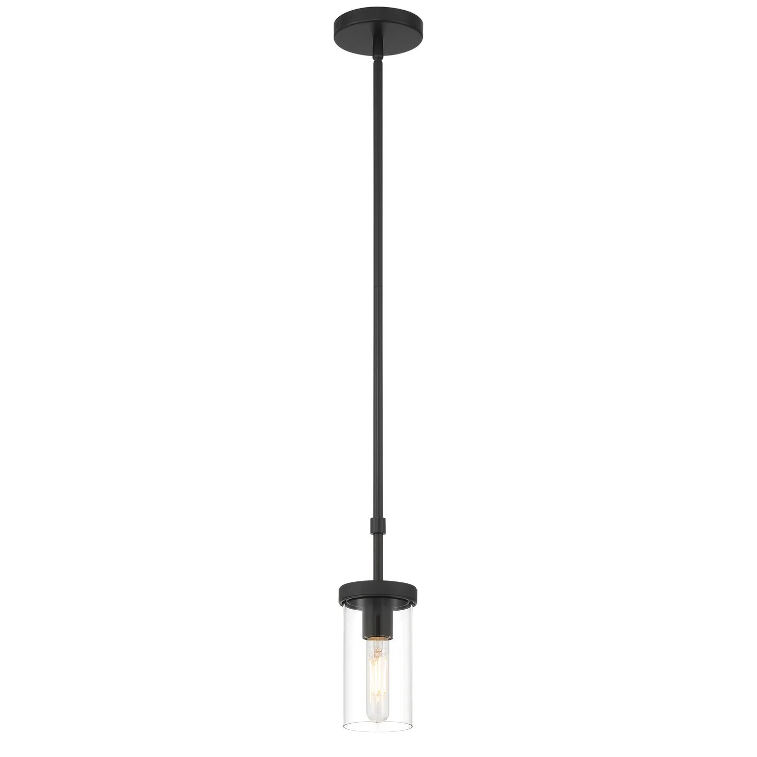 Lily One Light Pendant in Matte Black