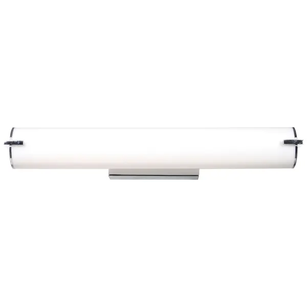 The TUBE LED Vanity delivers modern illumination with integrated LED technology, offering 1246 lumens of warm 3000K light. Its 24.5-inch chrome finish and acrylic diffuser provide even, glare-free lighting ideal for bathroom tasks.