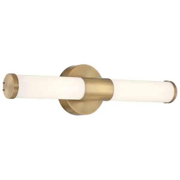 The RETREAT vanity light combines energy-efficient integrated LED technology with a sophisticated antique brushed brass finish. ADA compliant and Title 24/JA8 listed, it delivers 1300 lumens with excellent 90 CRI color rendering.