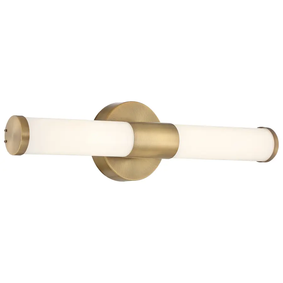 ADA-Compliant LED Vanity Light with Warm Brass Finish