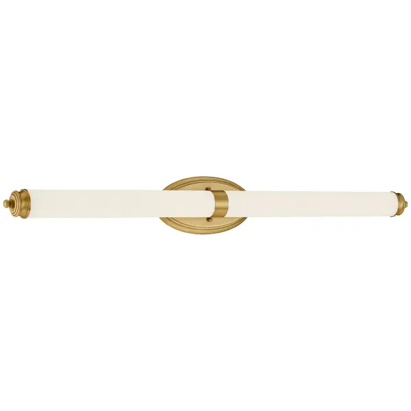 The Madison LED Vanity combines contemporary style with practical functionality. Its brushed gold finish and opal glass shade deliver warm, even illumination perfect for bathroom grooming tasks while adding a touch of luxury.