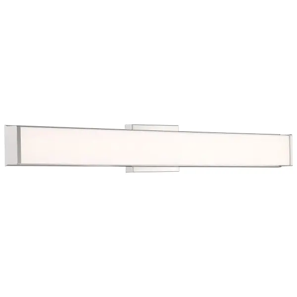 The CITI LED Vanity delivers 1903 lumens of warm 3000K light through an integrated LED system with excellent 90 CRI color rendering. Its 36-inch width and ADA-compliant design make it ideal for modern bathrooms.