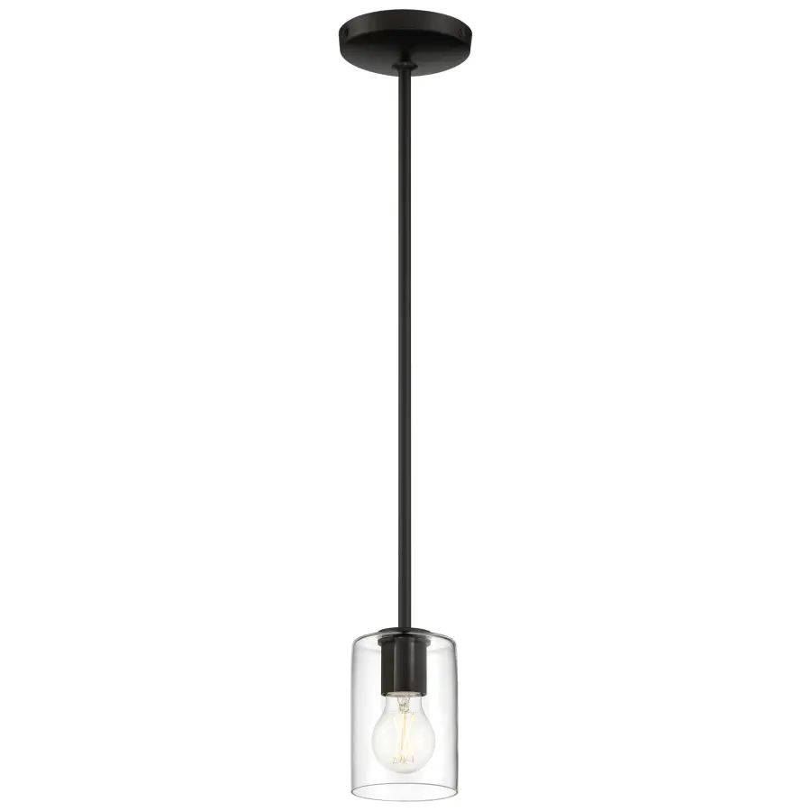 Vintage LED Pendant Light in Matte Black