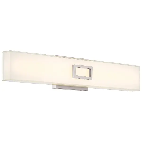 The RESTORE LED Vanity delivers 1065 lumens of warm 3000K light with exceptional 90 CRI color rendering. Its 24.75-inch width provides ideal illumination for standard bathroom vanities while meeting ADA and Title 24 compliance.