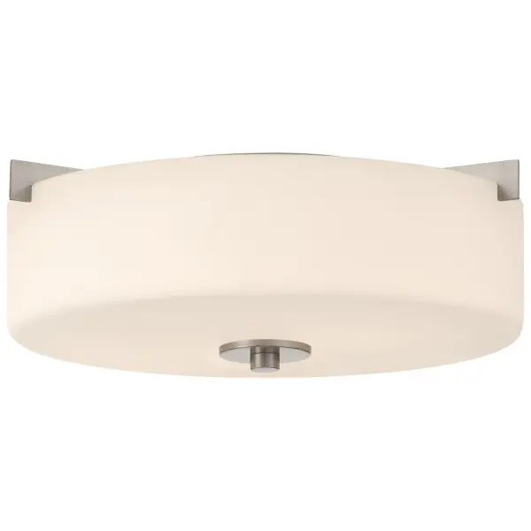 Collection: Rachel Finish: Brushed Steel Glass: Opal Width: 15.00" Height: 5.50" Number of Bulbs: 2 Maximum Wattage: 40.00 W Bulb Type: A19 Bulb Base: E26 Light Source: INC Voltage: 120.00 V Material: Steel Safety Listing: UL Safety Rating: Dry