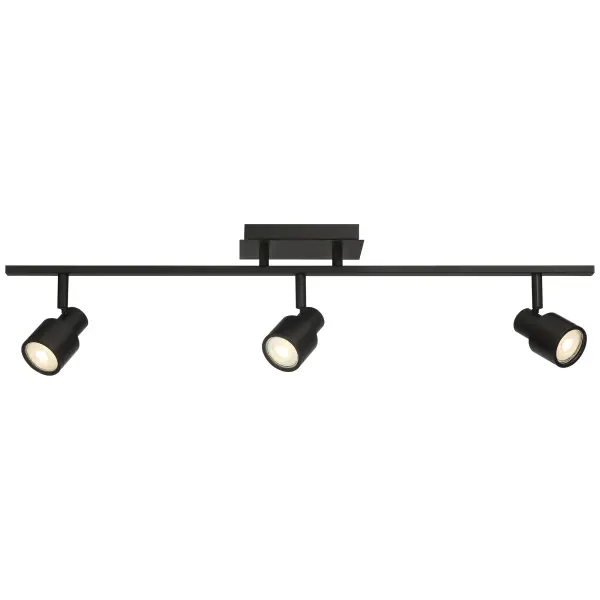 Lincoln 3-Light LED Track Rail in Matte Black