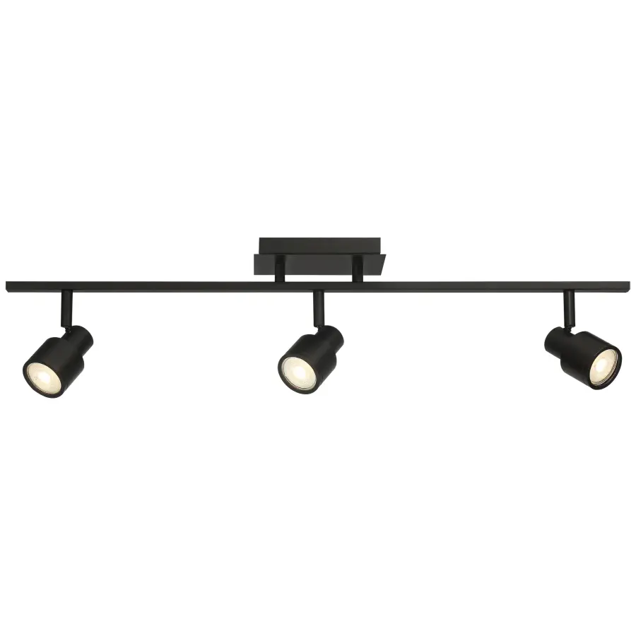 Lincoln 3-Light LED Track Rail in Matte Black