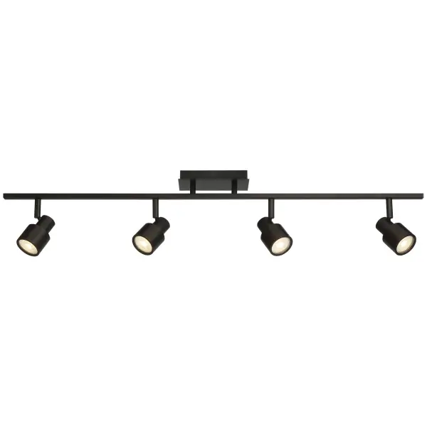 Lincoln 4-Light LED Track Rail in Matte Black