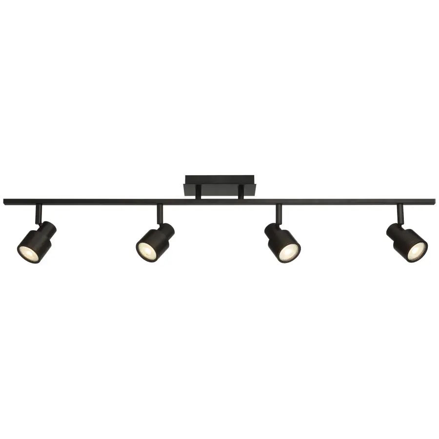 Lincoln 4-Light LED Track Rail in Matte Black