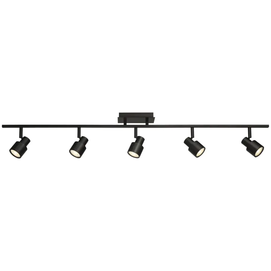 Lincoln 5-Light LED Track Rail in Matte Black
