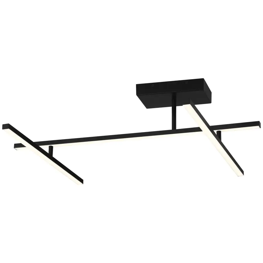 DUO Adjustable LED Semi-Flush in Matte Black