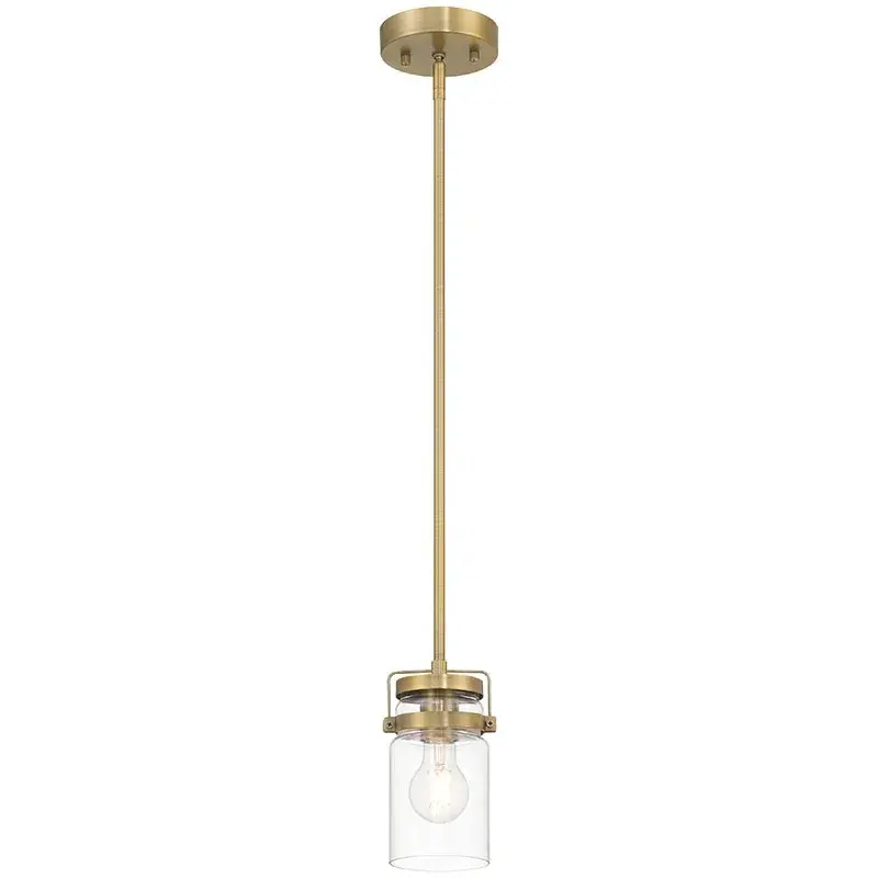 Shelby One Light Pendant in Brushed Gold