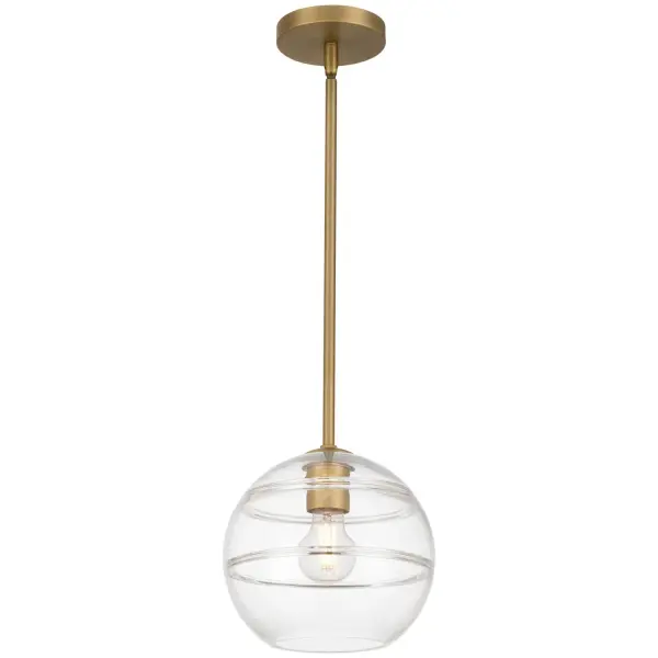 Collection: Swirl Finish: Antique Brushed Brass Glass: Clear Ribbed Width: 8.50" Height: 8.25" Canopy: 4.75"x1" Number of Bulbs: 1 Maximum Wattage: 60.00 W Bulb Type: A19 Bulb Base: E26 Light Source: INC Voltage: 120.00 V Material: Steel Safety Listing: UL Safety Rating: Damp
