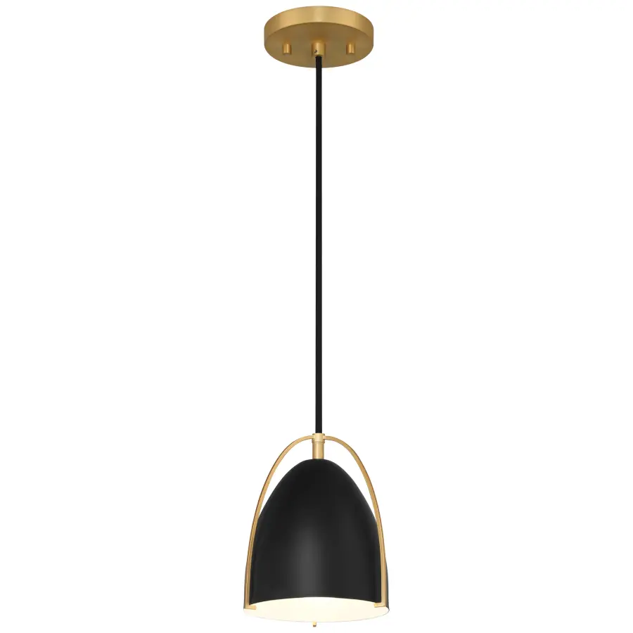 Axel 1-Light Pendant in Matte Black