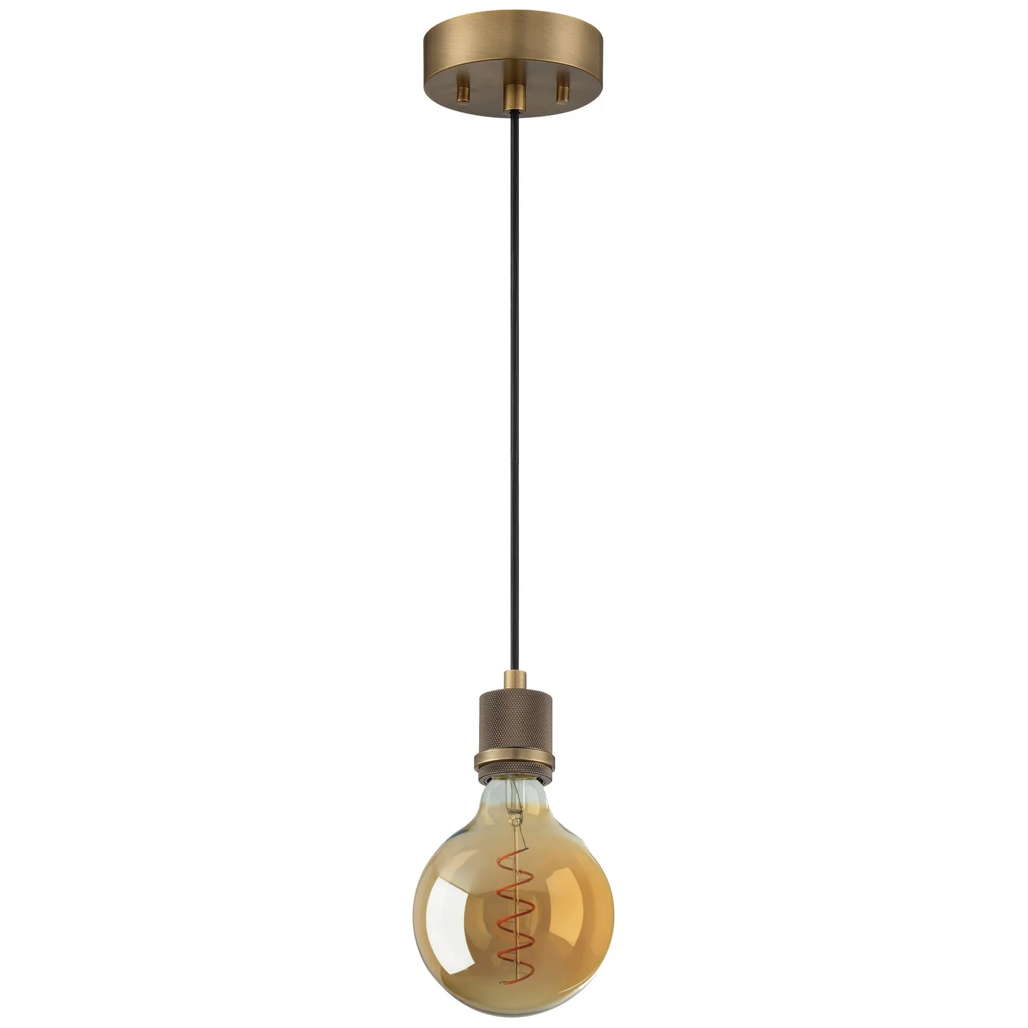Port Nine Bare G40 LED Pendant in Antique Brushed Brass