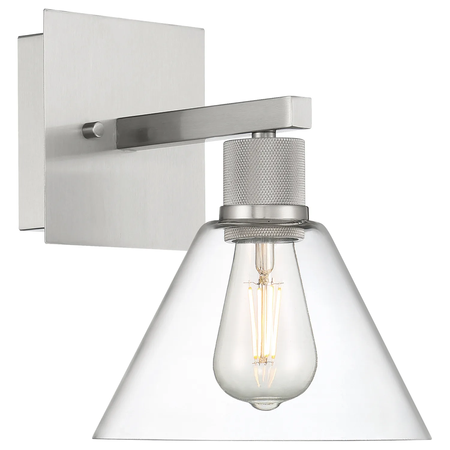 Port Nine Martini LED Wall Sconce in Brushed Steel